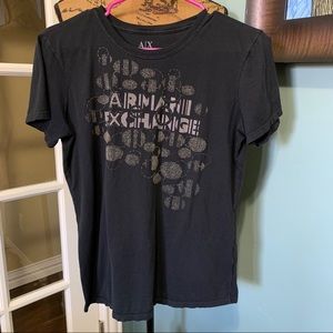A|X Armani Exchange Black Tee Shirt Medium